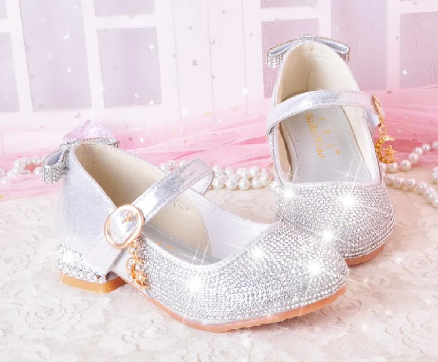Flower Girls Wedding Shoes For Bride Lovely Pink And Silver Wedding Accessories In Kids Sizes 26 37 S321016 From Happiness2050 43.46 DHgate.Com