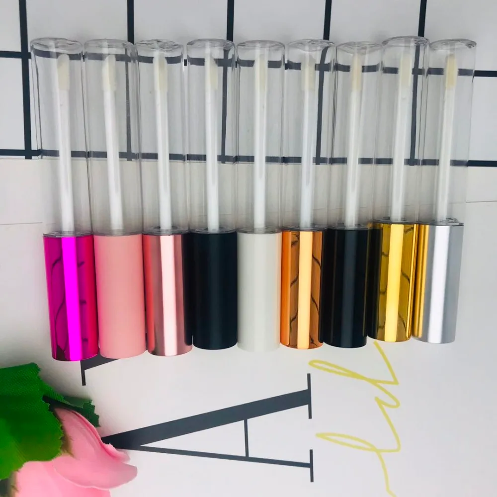 10ml Cosmetic bottle Gloss Lip Glaze Brush Container Makeup Tool Lipstick Balm Refillable Bottle DIY Lipgloss Oil Wand Tube