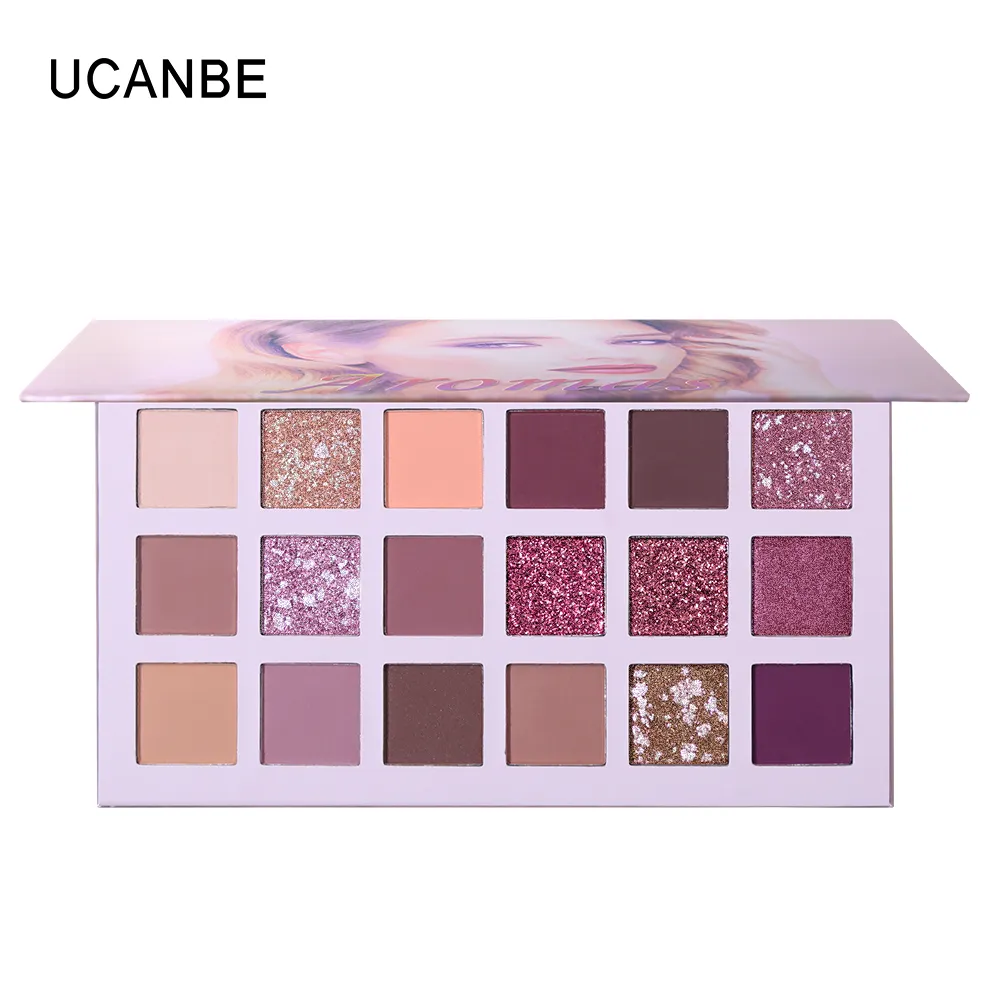 UCANBE Arômes Palette 18 Couleur Fard À Paupières Shimmer Mat Glitter Étanche Paleta De Sombra Palette De Maquillage