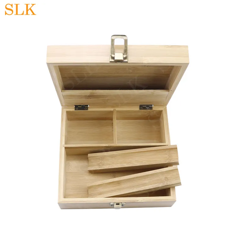 Vente en gros 420 Boîte de rangement multifonction Stash Case Conteneur de tabac Boîte en bois pour pipes à fumer Broyeurs accessoires pour fumeurs