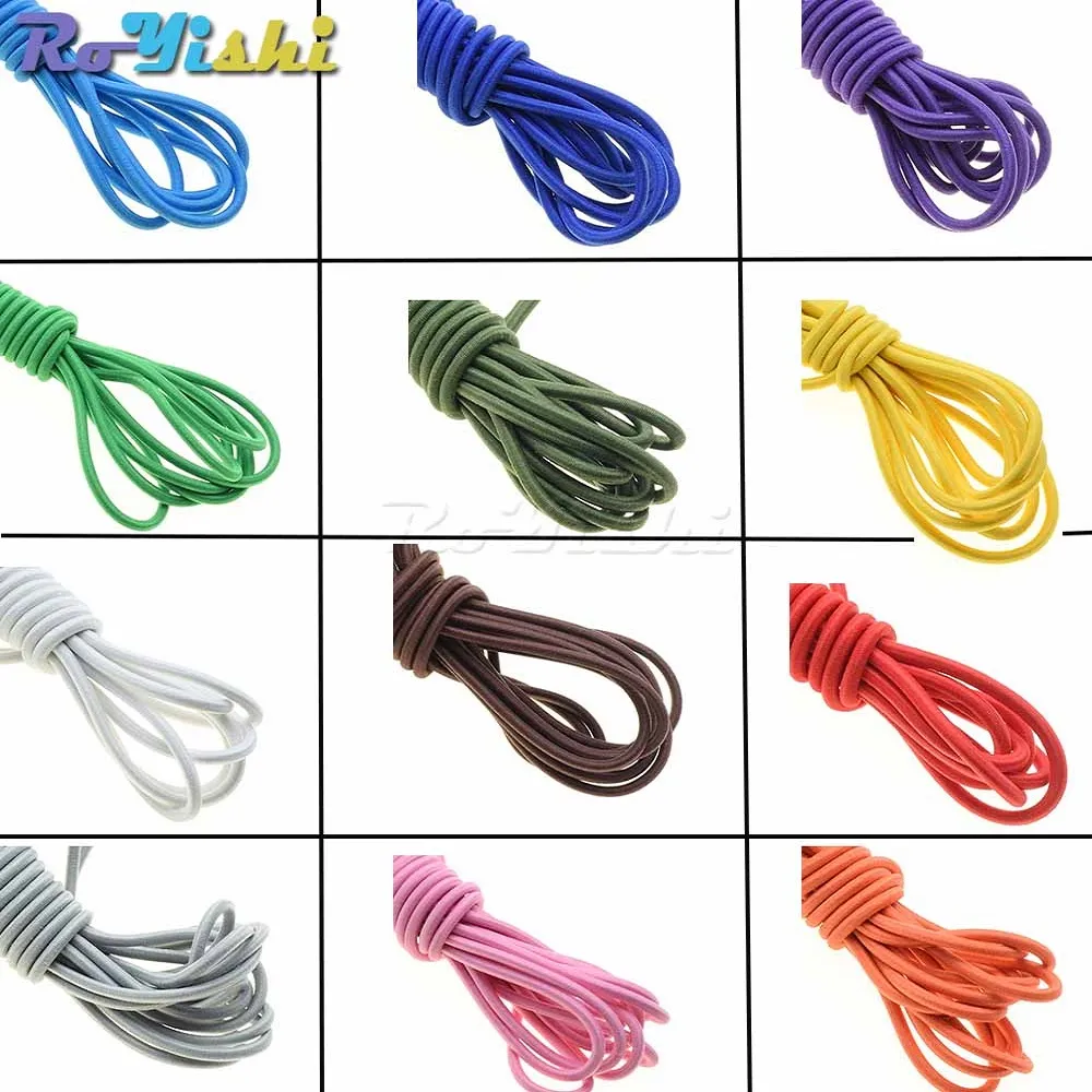 10 jardów/działka kolorowa średnica 3 mm elastyczna linowa sznur szoku sznur