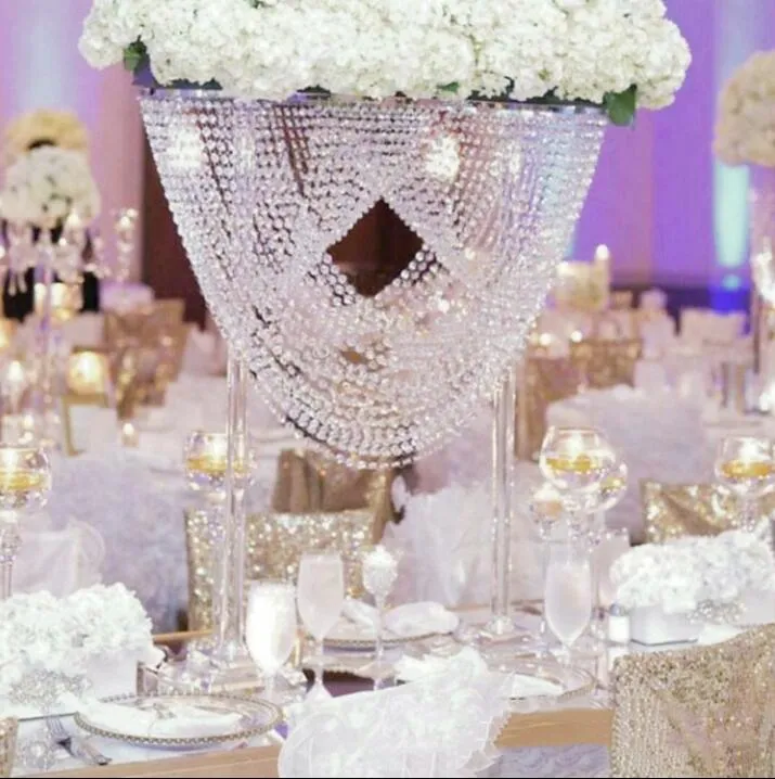 Crystal Wedding Centerpiece Flower Stand Glass Candle Holders Centerpieces Cake Stand For
