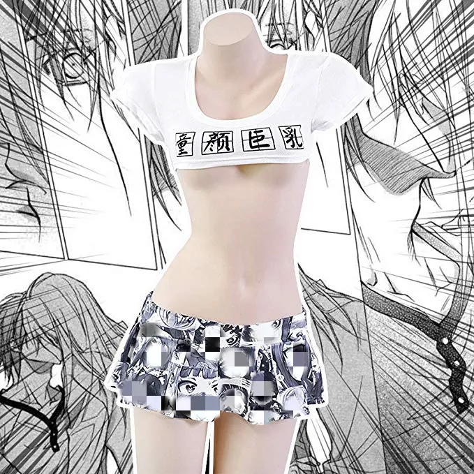 Bras Sets Sexy Japanese Anime Panties School Girls Cute Manga Print Mini  Pleated Skirt Lingerie Summer Clothing From Ppkk, $47.43