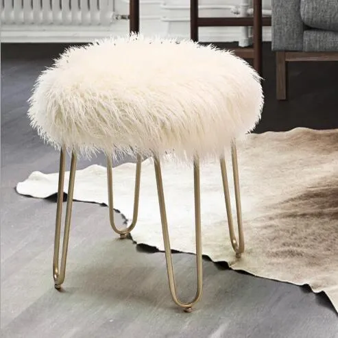 Mode Dressing Stoel en Kruk Slaapkamer Meubels Verander Schoen Krukken Lichtgewicht Luxe Eenvoudige Make-up Lage Ronde Stoelen