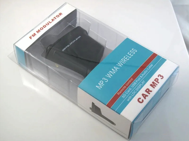 3 5mmオーディオブルーLCDカーキットMP3音楽プレーヤーリモートワイヤレスFMトランスミッターモジュレーターオートラジオUSB SD MMC CARS AMPLIFIERS259V