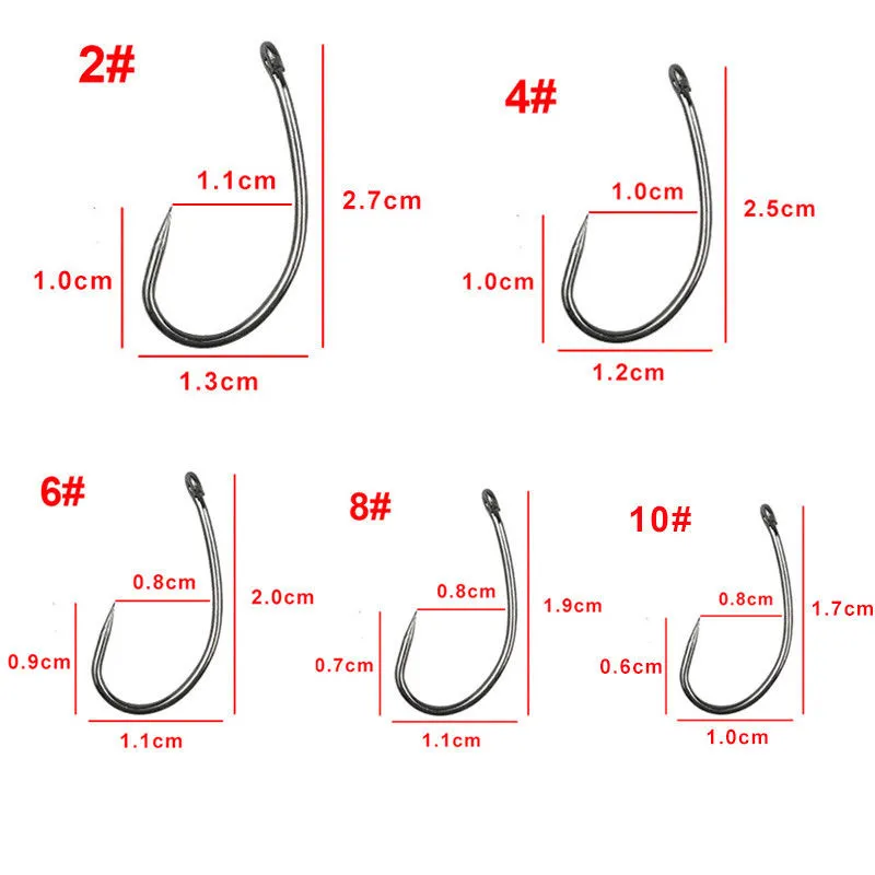 8245 Barbless Carp Fishing Hooks Black No Barb Circle Curve Carp Hair Rigs Fishing  Hook Size 2 4 6 8 10 From Enjoyoutdoors, $5.63