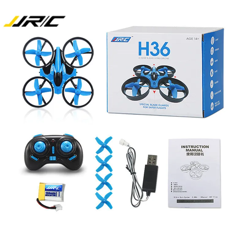 JJRC mini controle remoto de brinquedo de aeronaves, drone de quatro eixos, simuladores, 2.4g modo sem cabeça, retorno de um botão, UAV, garoto presente de menino