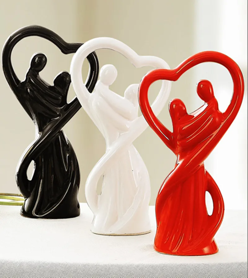 Ceramic Lovers Home Decor Porcelain Figurines Wedding Decorations