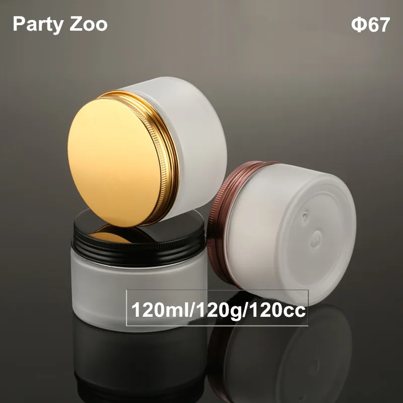 4OZ mattiertes PET wilde Halsflasche mit Aluminiumdeckeln für 120ml kosmetische Verpackung Skin Care Jar Großhandel
