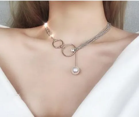 Chaîne de clavicule pour femme, collier court en argent, ceinture de cou, éblouissant, cruel, cadeau 213Y