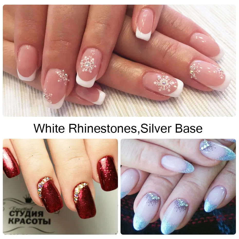 20 Pack Crystal Rhinestones for Nails, Nail Rhinestones, 3D