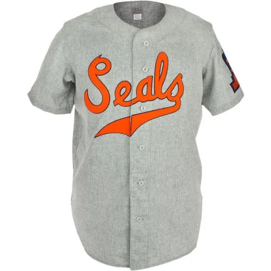 San Francisco Seals 1938 Road Jersey 100% Stitched Embroidery Logos Vintage Baseball Jerseys Custom Any Name Any Number Free Shipping