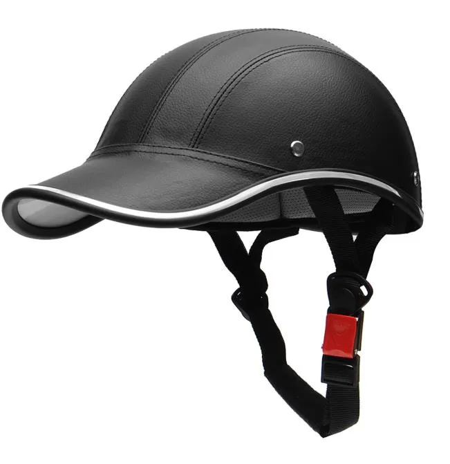 Baseball Hat Helmet: Lightweight Motorcycle Half Helmet With Visor