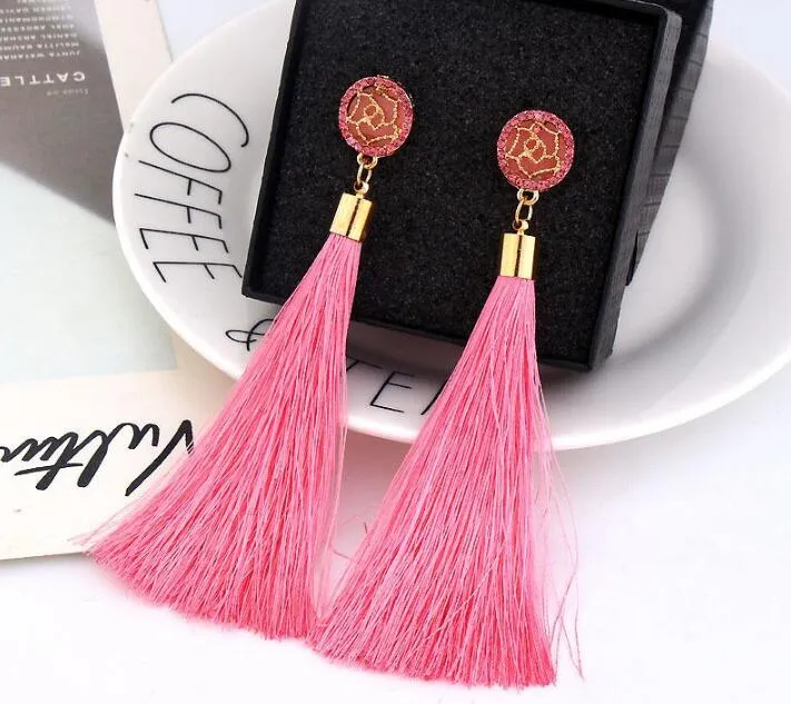 Price Procional Jóias Boho Cristal Long Borla Gota Brincos para Mulheres Étnica Geométrica Rosa Flor Sinal Dangle Declaração Brinco