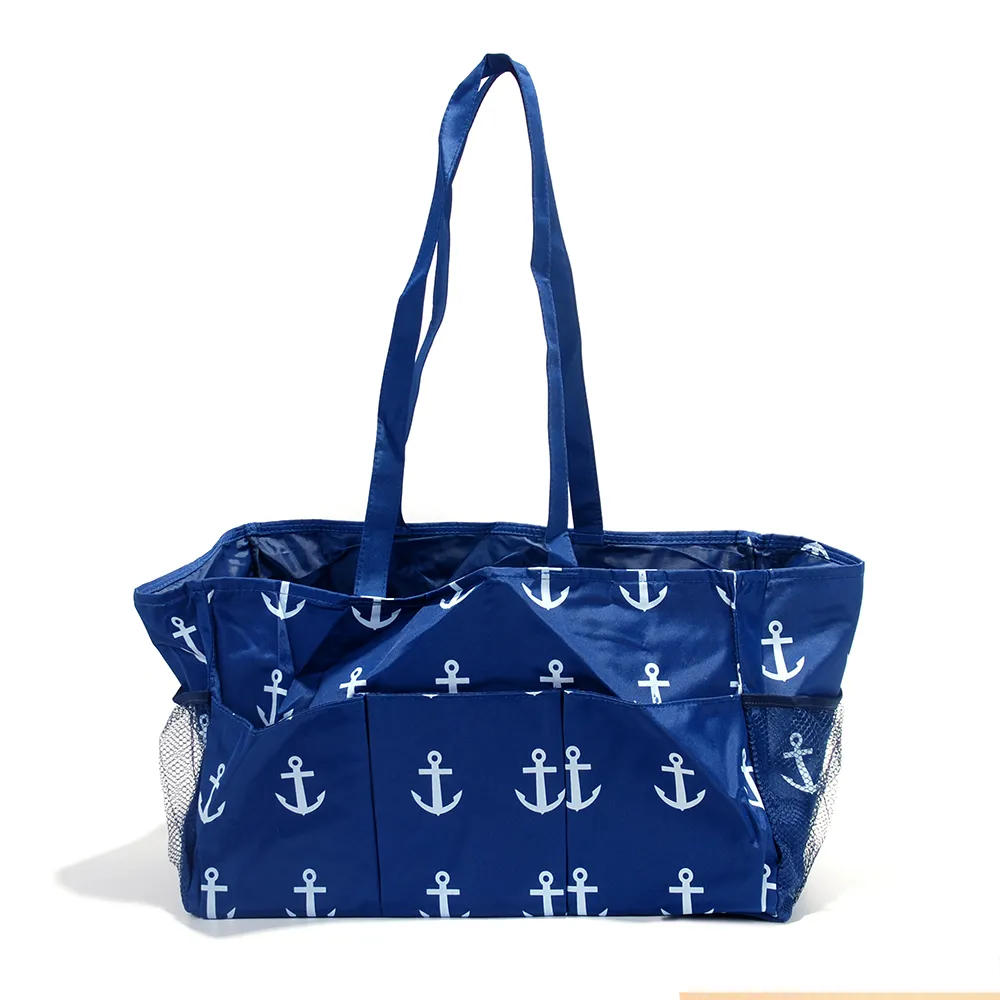 Anchor Printed Large Garden Supplies Tote Microfiber Utility Tote Bag Gardens Tool Bags in many colors DOM106306