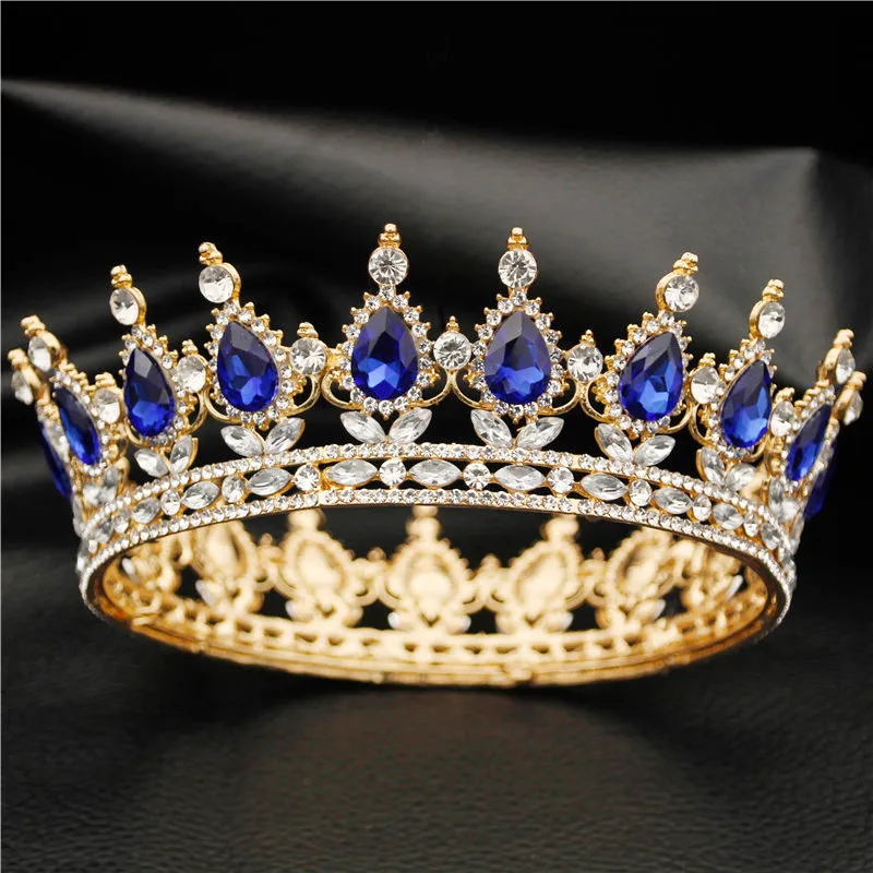 Vintage Tiara Krone Mit Kristall - Strass Krone Für Braut, Cosplay & Festliche Anlässe