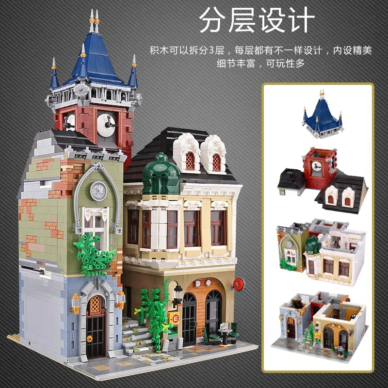 QL0924 4030pcs Creator The Old Bar Tavern Club Inn Esperto Figura Building Blocks Mattoni City View MOC Architettura Giocattoli per bambini Regali