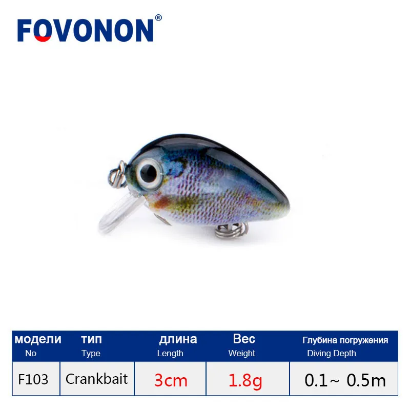 Fovonon New Fishing 3cm 1.8g Crankbaits Micro Hard Pesca Artificial Baits  Mini Lure Minnow For Pike Bass Trout C19041201 From Shen8402, $22.92