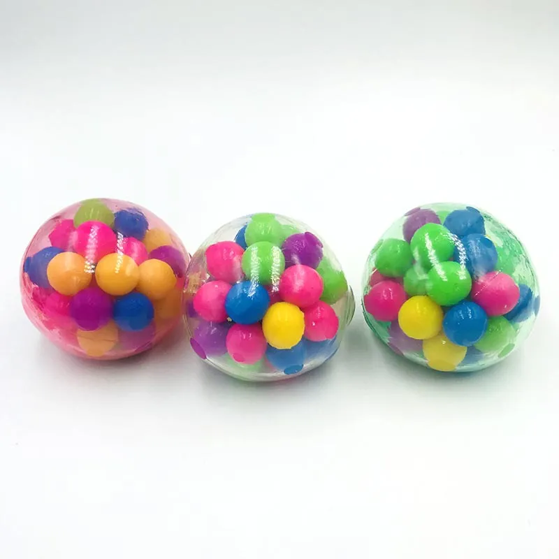 Squishy Stress Ball With Colorful Bead Inside Colorful Sensory Toy