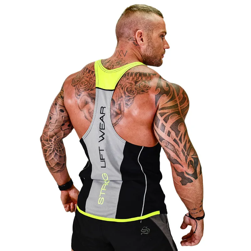 Canottiere di bodybuilding da uomo Palestre in palestra fitness stickey shirt maschio cotone allenamento crossfit abbigliamento marchio abbigliamento casual singlet sling gilet