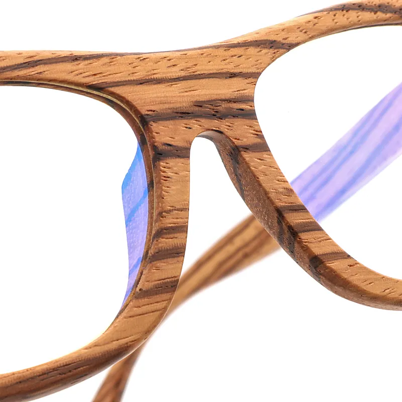 Partihandel-Angcen Wood Anti Blue Ray Glasögon Män Eyewear Frame Compute Goggl400 Strålningsbeständig glasögon Läser spel