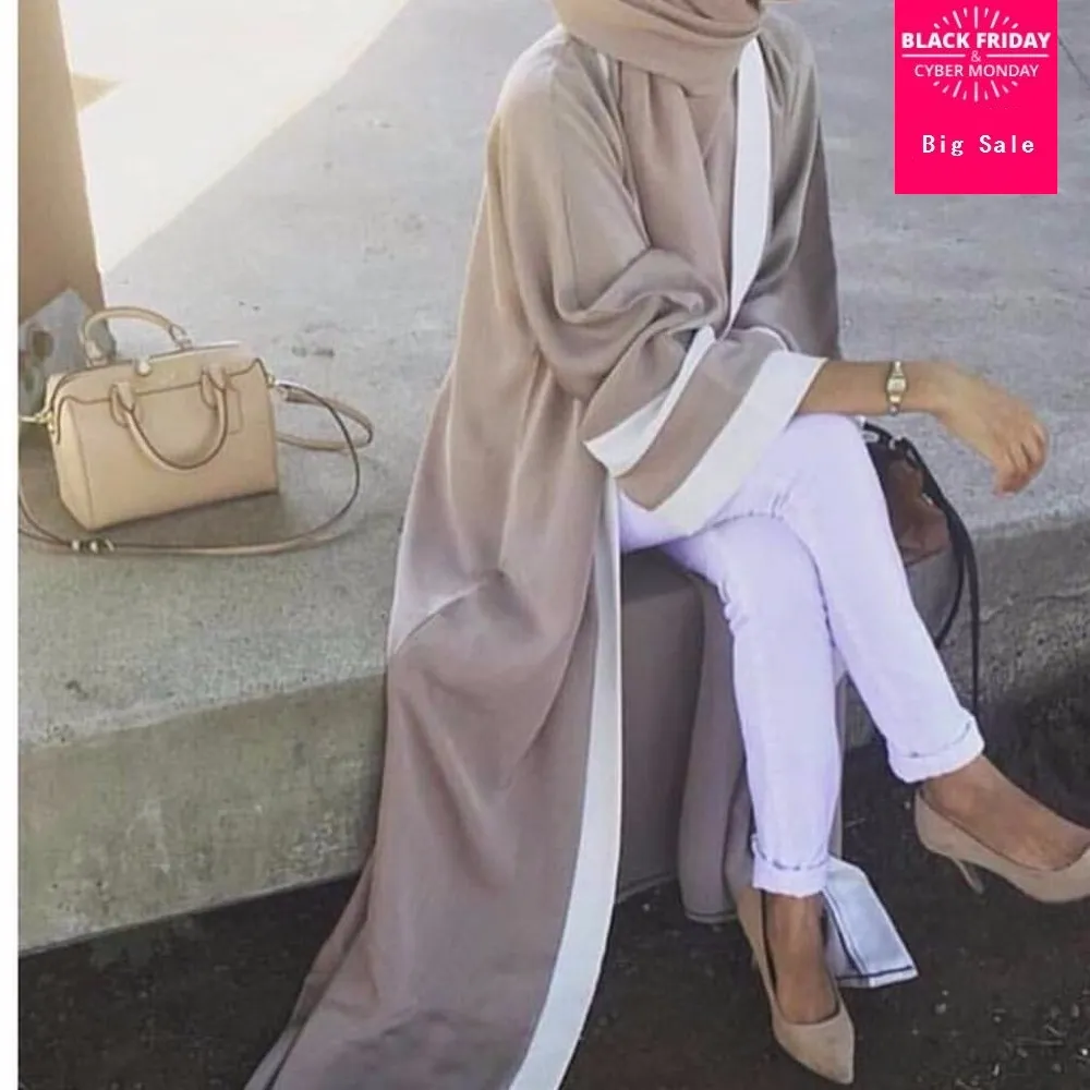 DHgate 2018 Adult Casual Fashion Striped Musulmane Turkish Dubai Muslim Abaya Dress cardigan Robes Arab Prayer Worship Service Wj2162 Apparel