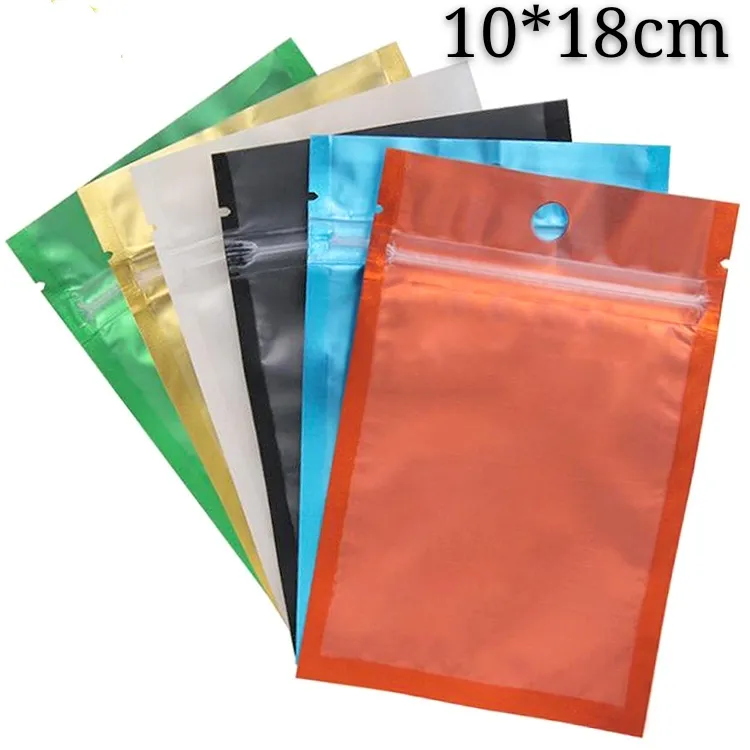 sacchetto di imballaggio richiudibile in mylar con chiusura a zip gli ultimi accessori per telefoni caricano i sacchetti di imballaggio 10 * 18 cm smerigliato traslucido e colorato opaco