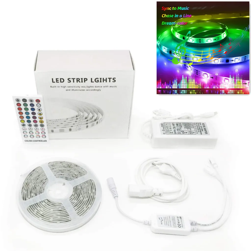 5050 LED LED RGB Magic Strip Suit Muzyka Kolor Zmiana światła Inteligentne światło Bluetooth