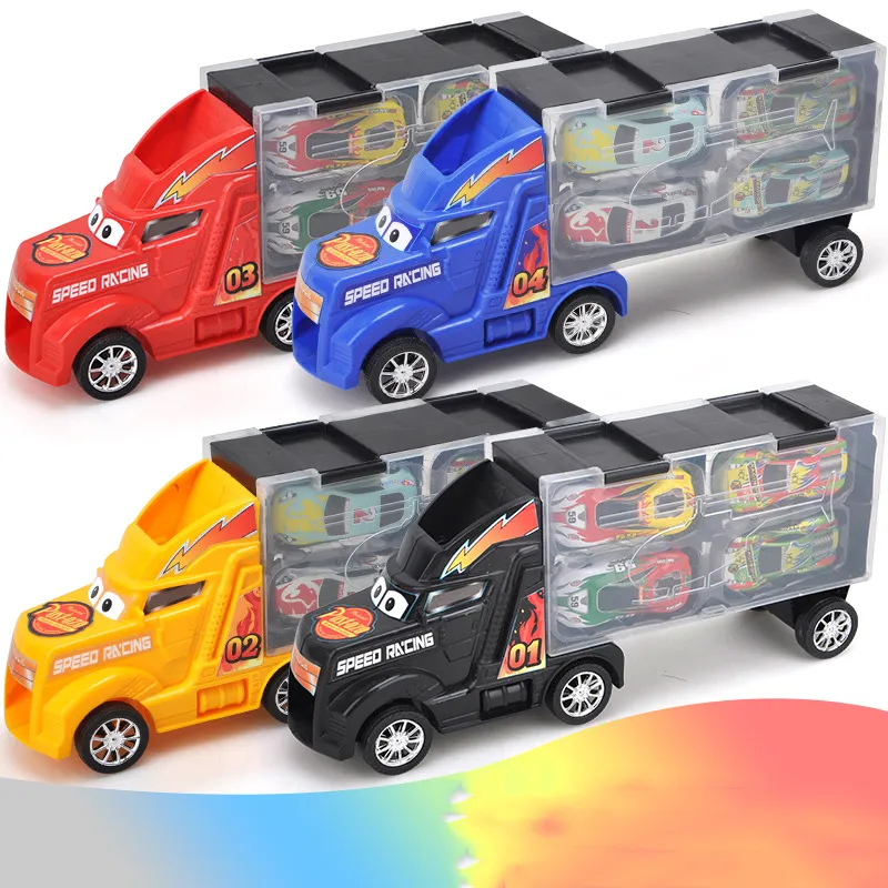 Carro de brinquedo, modelos de liga metálica, brinquedos de caminhão com  contêiner de metal, caminhão de