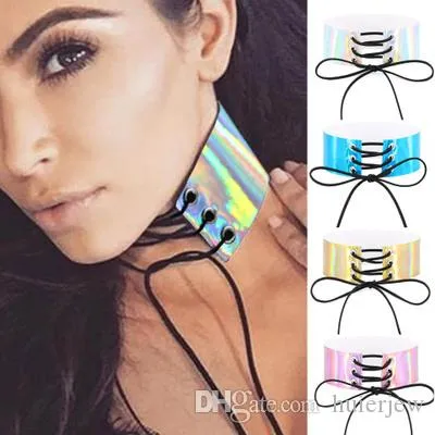 Leren ketting voor dames Colliers Minimalistische Sexy Bondage Bundel Lederen Glow Collar Choker Ketting