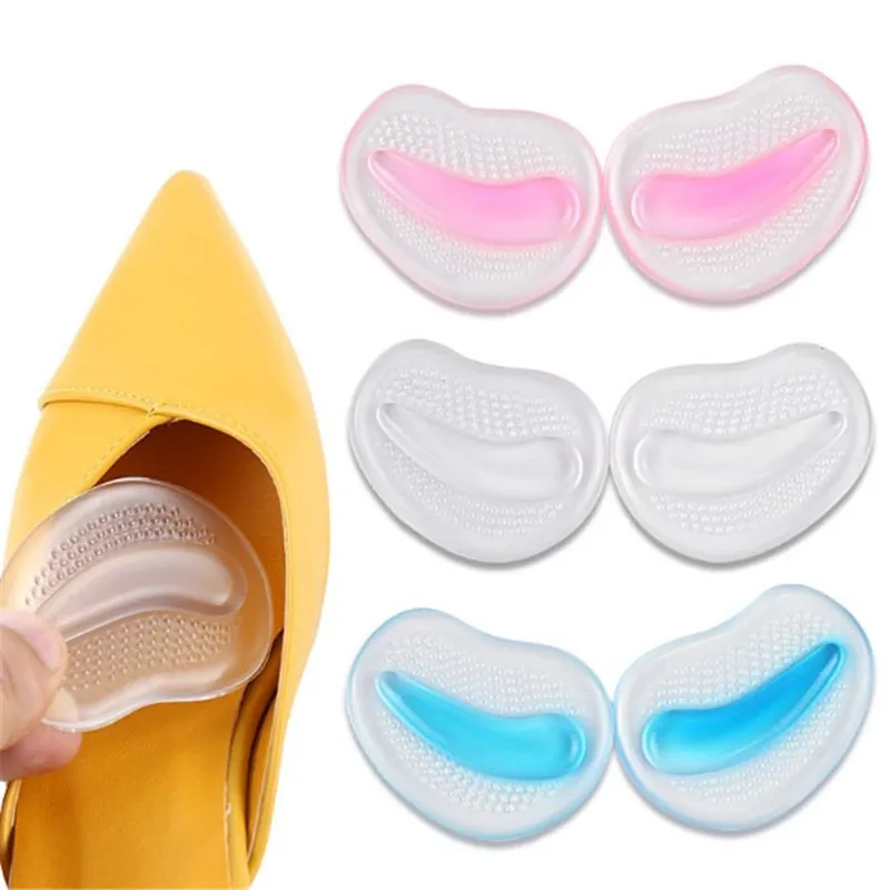 1 Pair Women Gel Silicone Forefoot Pads Shoes Insoles Inserts Anti-Slip Pain Relief Comfortable High Heels Accessories