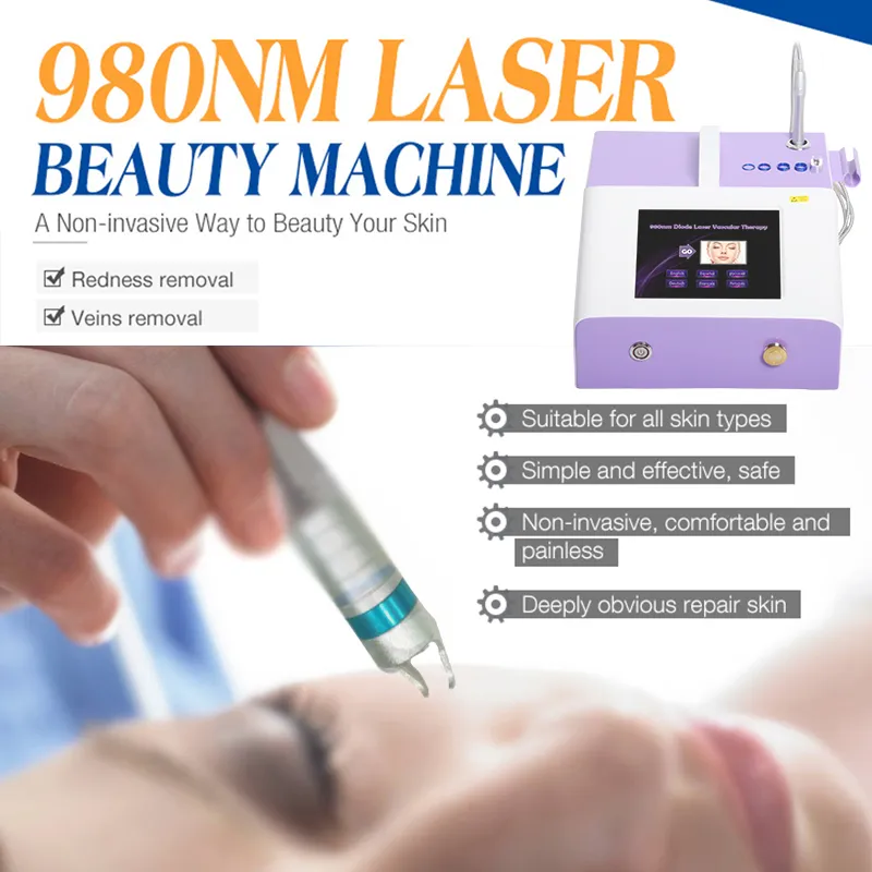 Profissional 980nm diodo laser aranha veia máquina de remoção permanente terapia vascular aranha veias laser 30 w grau médica transporte livre