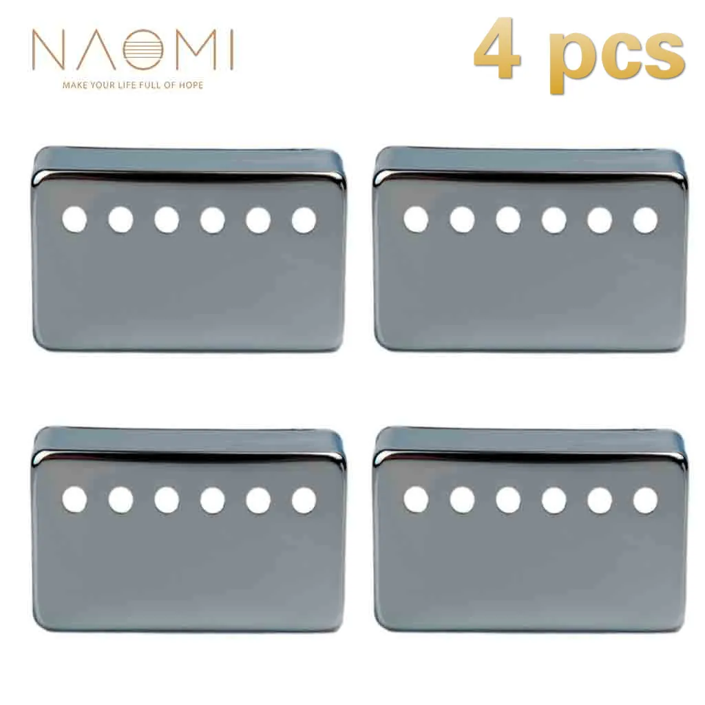 Naomi 4 teile metall humbucker pickup abdeckung 50mm für lp stil elektrische gitarre teile zubehör spleiß farbe neu