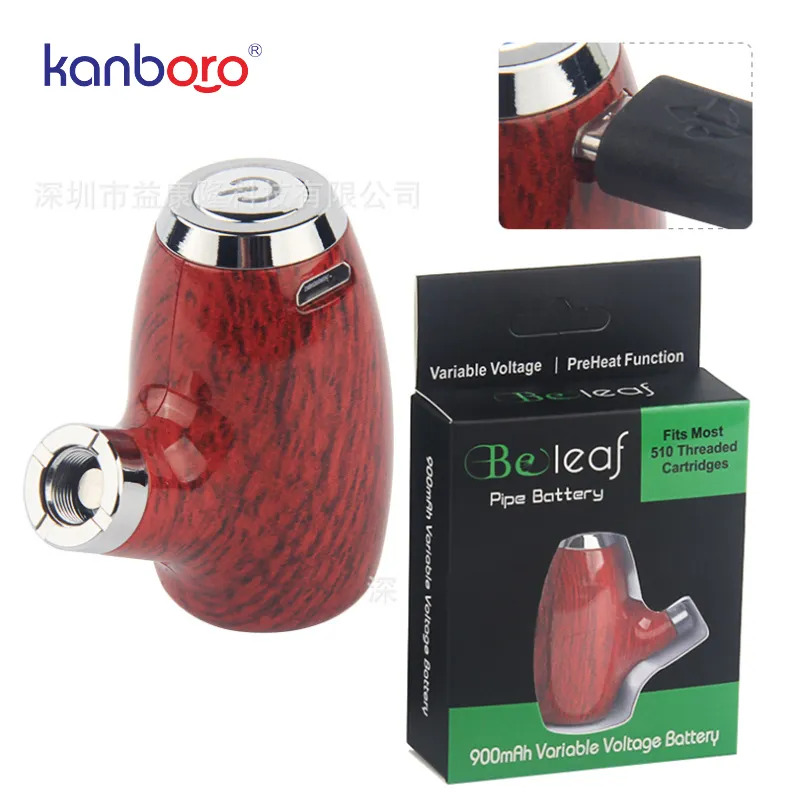 Vape Mod Stater Kit Wooden Smoking E Pipes 900Mah Preheating Vv