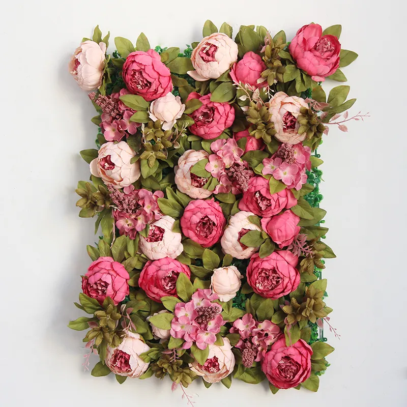 Mur de fleurs de pivoine en soie de luxe et vigne rose fleurs artificielles décoration de fond de mariage maison bijoux fenêtre fleur 10pcs