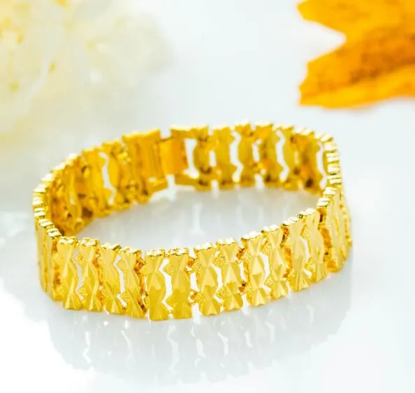 N969 bijoux brillants bling plaqué or 18 carats bracelet chaîne bijoux de fête 7.87 ''lourd 30g cadeaux de vacances cadeaux pour hommes cadeaux de Noël