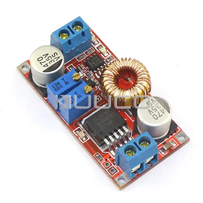 Freeshipping 5 Sztuk DC Regulowany napięcie Stały regulator napięcia prądowego DC 5V-32V do 0,8 V-30V 5A Moduł ładowarki baterii # 090626