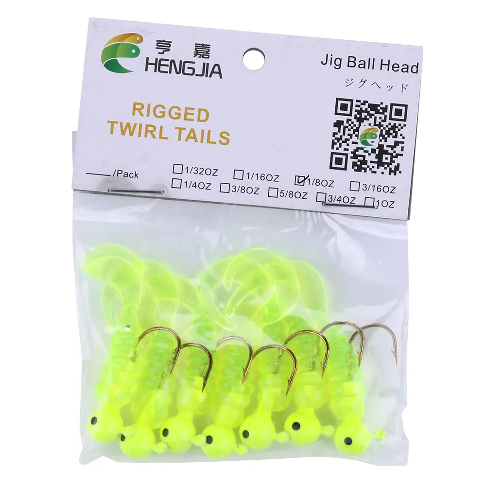 Hengjia 7pcs RCT Soft Bait Hook ołowiu 3,75G/1PC Zestaw na przynętę miękki