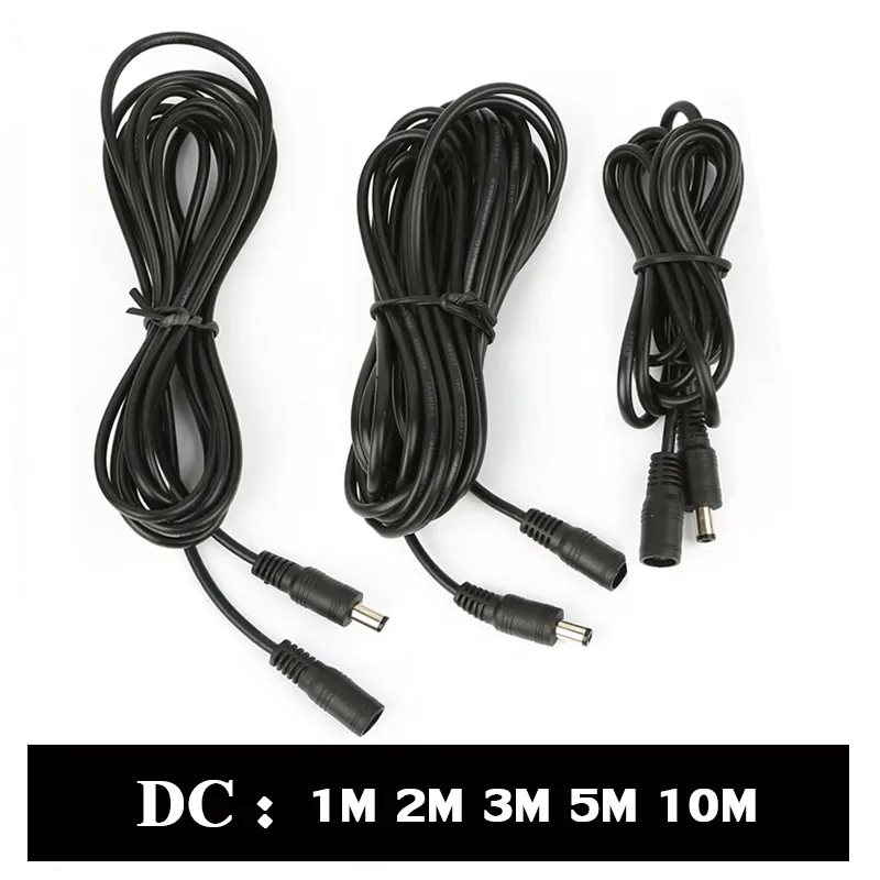 Extension Cable CC 12V 5.5 * 2,1 millimetri Maschio Femmina Cavo di alimentazione adattatore Extender Wire 1m 2m 3m 5m 10m CCTV Led Luci Accessori