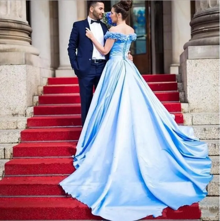 Vestido de noiva simples sales azul