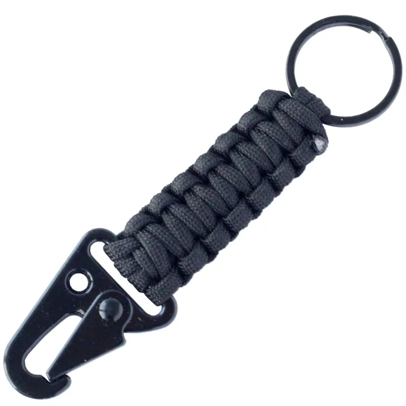 QingGear Paracord Survival Keychain Lanyard Тактический брелок Paracord с карабином Отлично подходит для чрезвычайных ситуаций Быстросъемный зажим