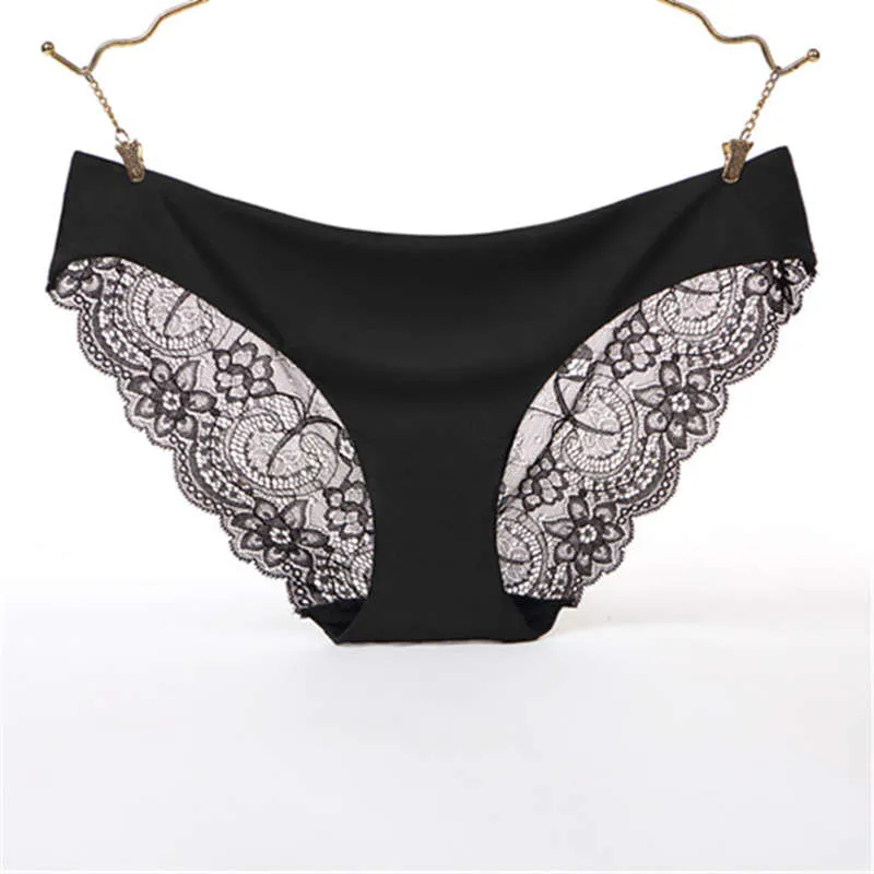 calcinha de renda floral imprimir resumos de baixo aumento sem costura gelo mulheres roupas ￭ntimas de lingerie sexy de lingerie as roupas femininas e arenosas