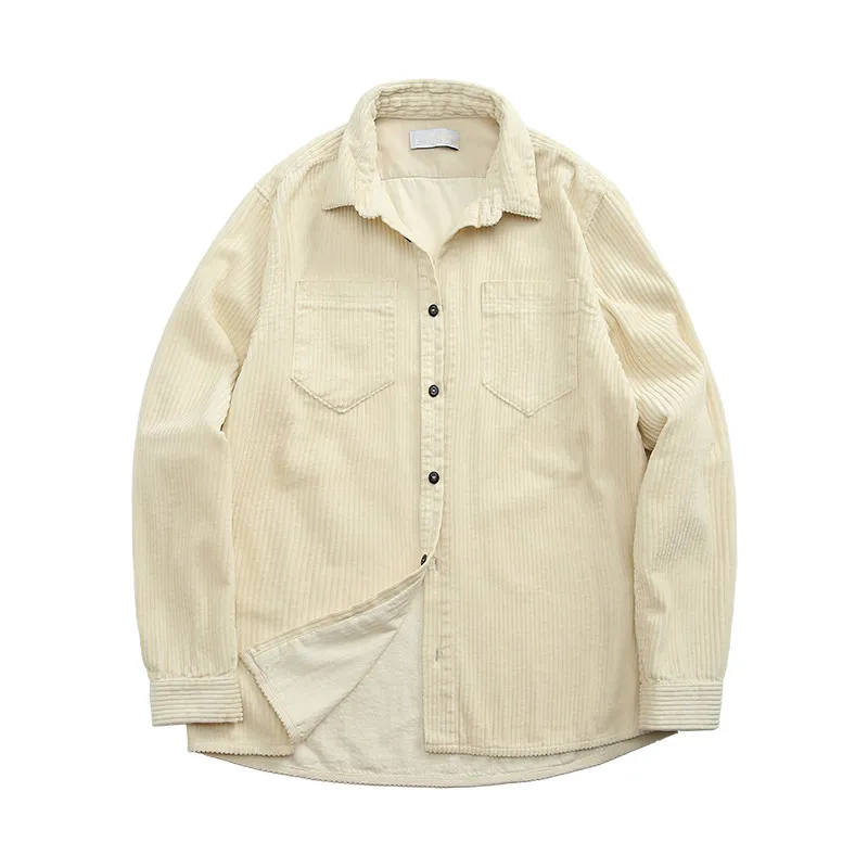 Corduroy Long Sleeve Shirt For Men Casual Loose Fit Turn Down Collar Khaki Black Green Orange Dark Blue 2024 Spring Autumn Fashion From Chinanewtrends 57.57 DHgate.Com