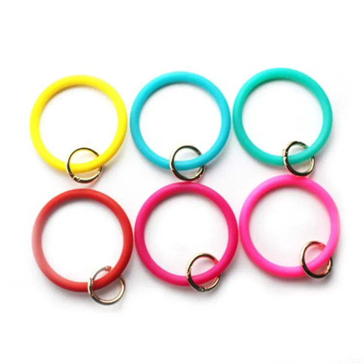 Silicone O Key Chain Big O Ring Keychain Custom Circle Wristlet Keychain Wholesale For Women Key Wrist Strap O Key Ring AHN18 From 1 5 DHgate