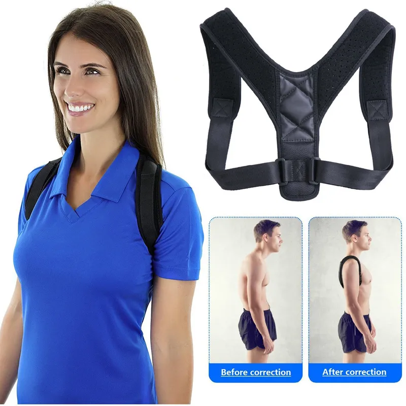 Brace Support Ceinture Réglable Dos Posture Correcteur Clavicule Épine Dorsale Épaule Lombaire Posture Correction Corps Soutien Correcteur