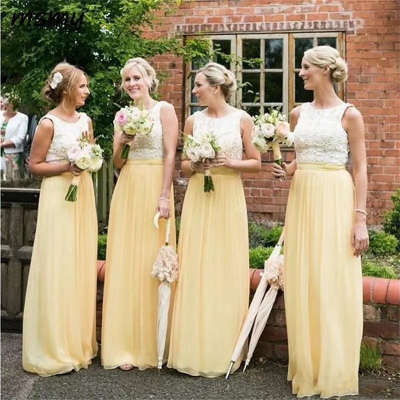 light yellow bridesmaid dresses