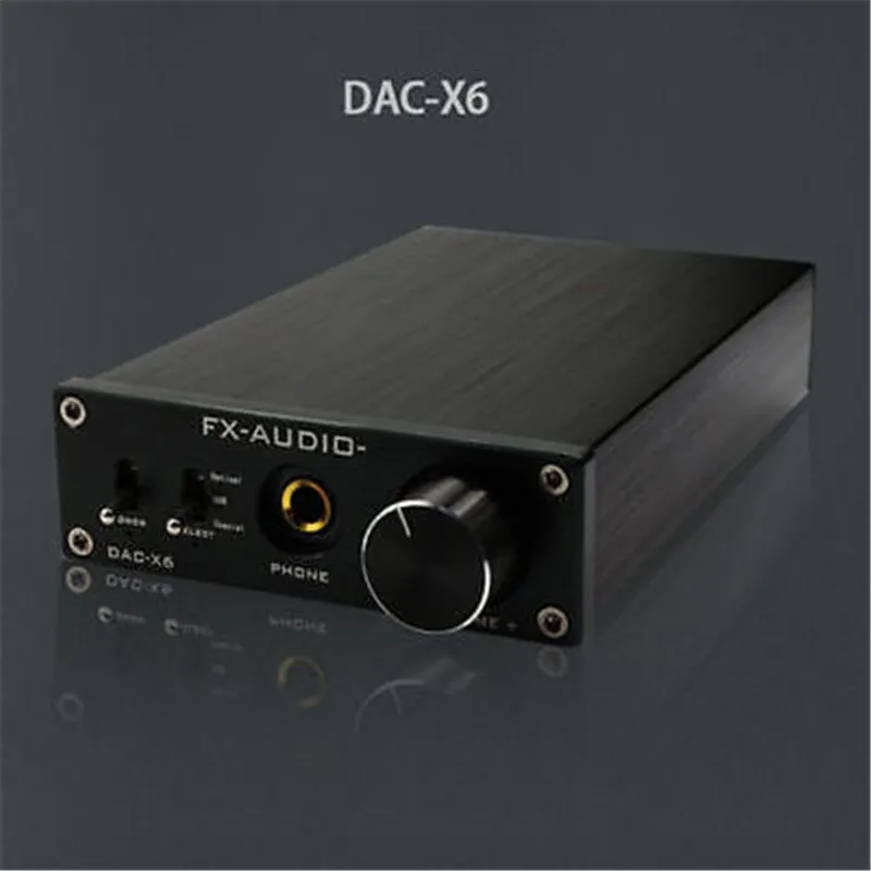 Freeshipping FX-Audio Feixiang DAC-X6 Fever HiFi AMP USB Fiber Coaxial Digital Audio Decoder DAC 24BIT/192 amplifier With 12V Power Supply