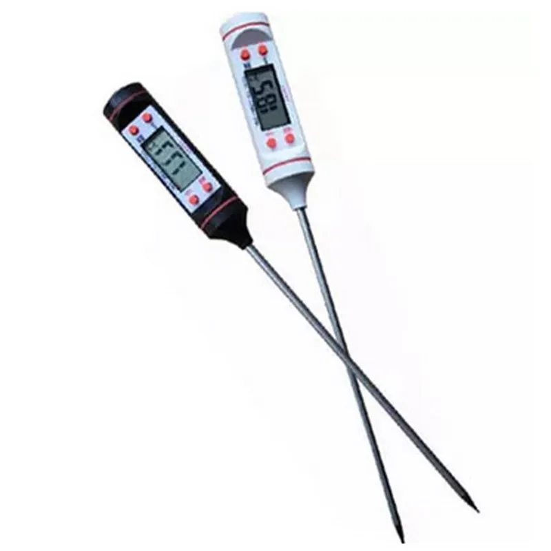 Kochen Lebensmittel Sonde BBQ Digital Thermometer Edelstahl Haushalt Lebensmittel Fleisch Thermometer Sonde Mit 4 Tasten Küche Werkzeuge DBC VT0518