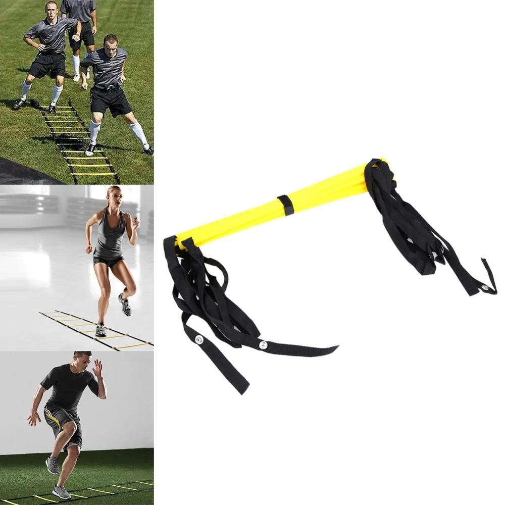 Échelle d'agilité de 5 échelons 10 pieds 3M pour la formation de pieds de forme physique de Football de football de vitesse avec l'équipement de forme physique extérieur de Crossfit de sac