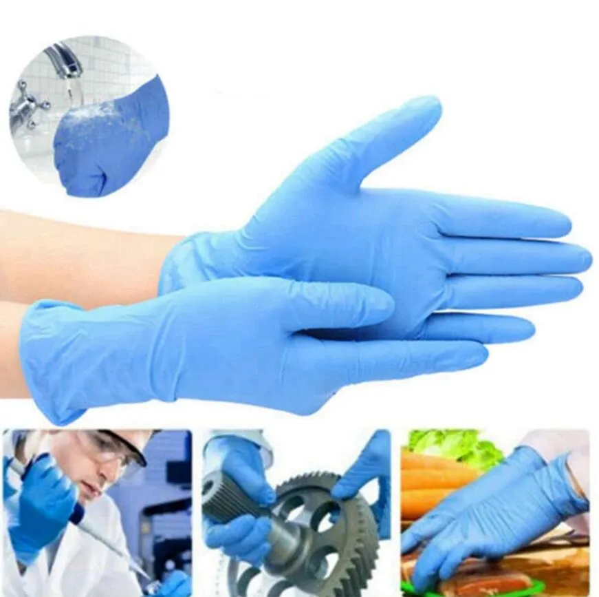 Disposable PVC handschoenen 100 stks / partij Elastische rubberen handschoenen Huishoudelijke anti slip reiniging handschoen rubberen huishoudelijk werk beschermende handschoen OOA7910